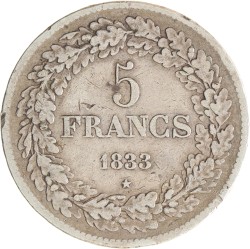 Belgium. Leopold I. 5 Francs. 1833.