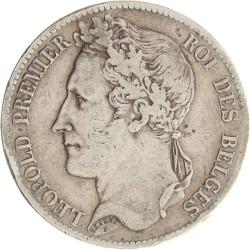 Belgium. Leopold I. 5 Francs. 1833.