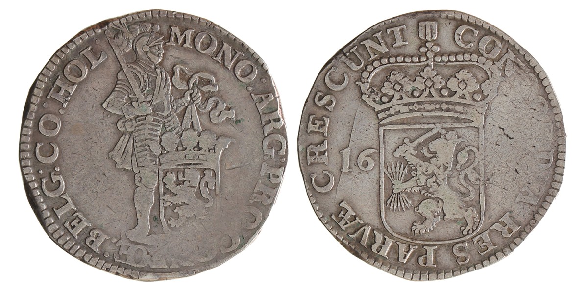 Zilveren dukaat. Holland. 1674. Zeer Fraai -.