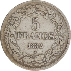 Belgium. Leopold I. 5 Francs. 1832.