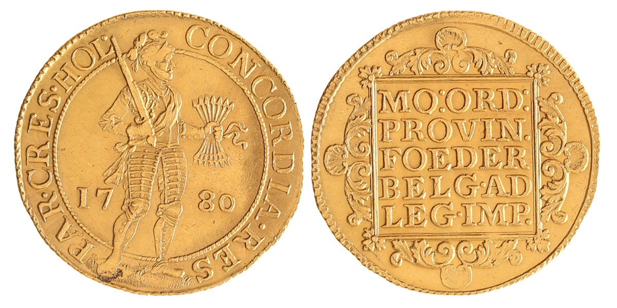 Dubbele dukaat. Holland. 1780. Prachtig -.