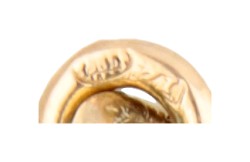 Antieke 14 kt. geelgouden / sterling zilveren hanger bezet met roos geslepen diamanten.