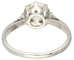 14 kt. Witgouden solitair ring bezet met ca. 2.50 ct. diamant.