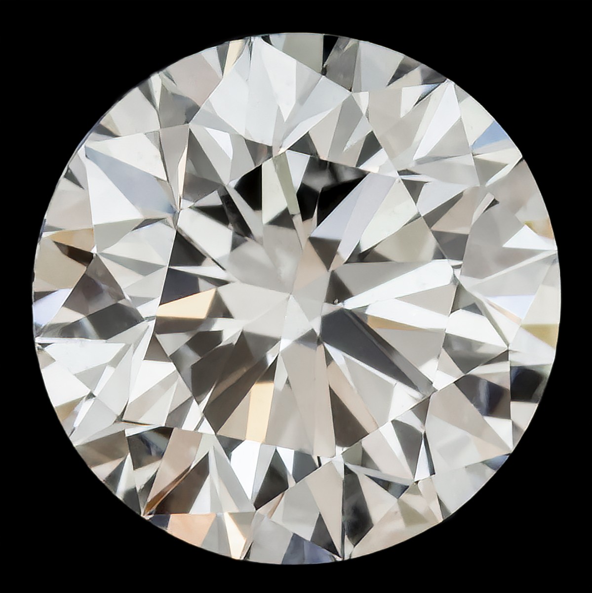 GIA-gecertificeerde 1.01 ct. rond briljant geslepen natuurlijke diamant.