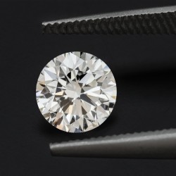 GIA-gecertificeerde 1.01 ct. rond briljant geslepen natuurlijke diamant.