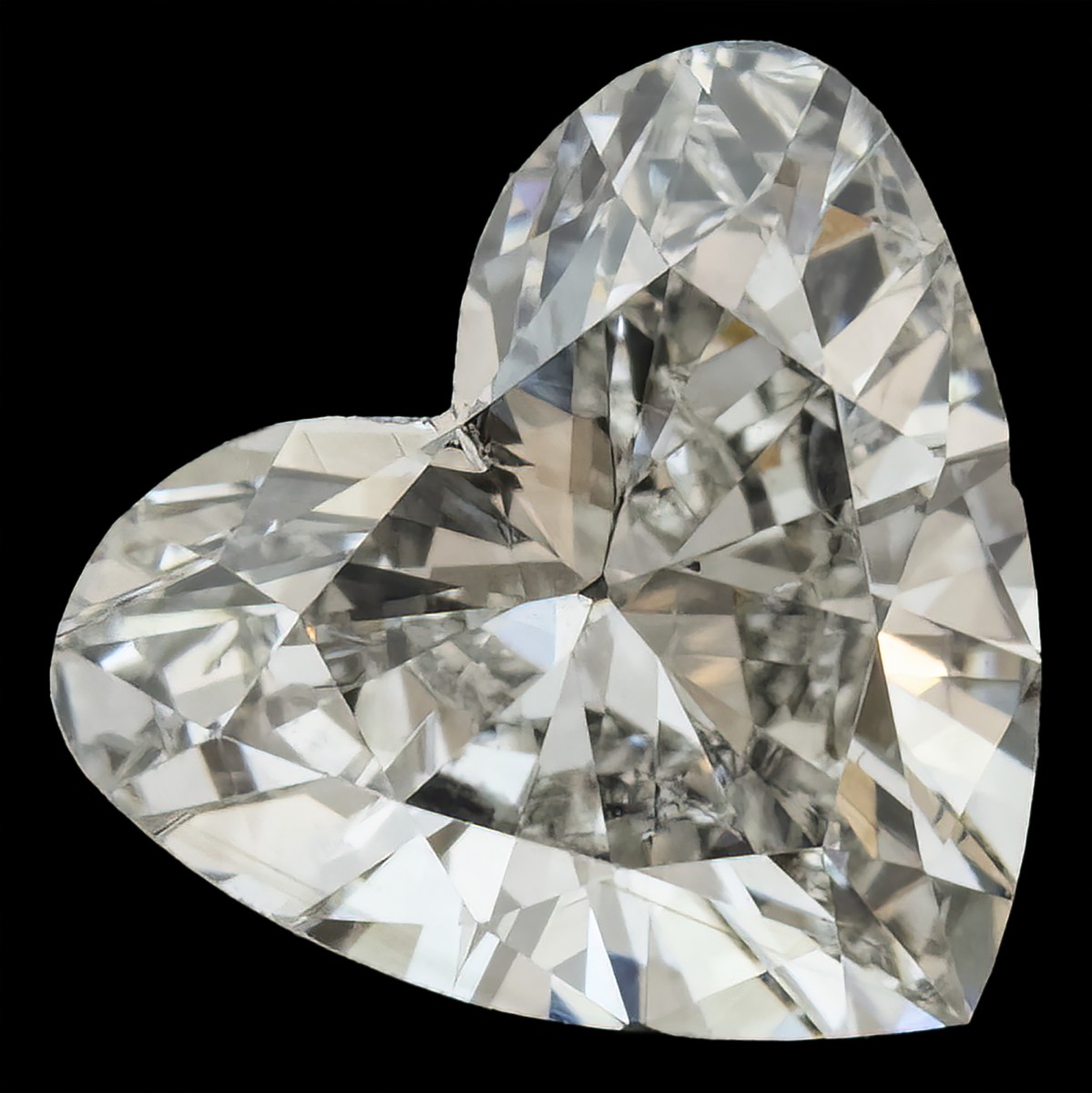 GIA-gecertificeerde 1.02 ct. hart briljant geslepen natuurlijke diamant.