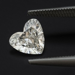 GIA-gecertificeerde 1.02 ct. hart briljant geslepen natuurlijke diamant.