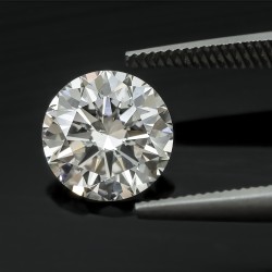 GIA-gecertificeerde 2.09 ct. rond briljant geslepen natuurlijke diamant.