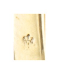 14 kt. Geelgouden solitair ring bezet met ca. 0.06 ct. diamant.