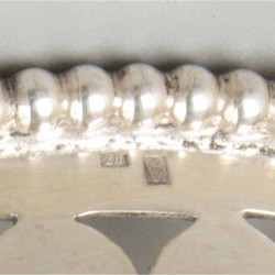 Bonbonmandje zilver.
