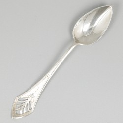 12-delige set koffielepels zilver.