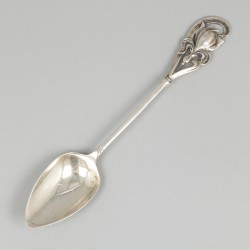 10-delige set thee/koffielepels zilver.