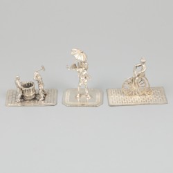 6-delig lot miniaturen zilver.