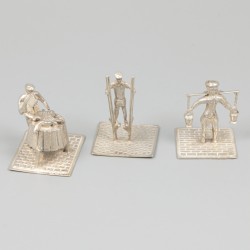 6-delig lot miniaturen zilver.