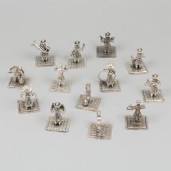 13-delig lot miniaturen zilver.