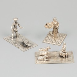 7-delig lot miniaturen zilver.