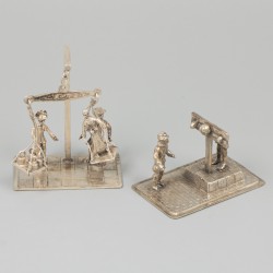 7-delig lot miniaturen zilver.