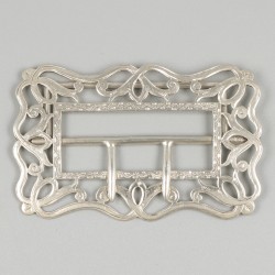 2-delig lot gespen zilver.
