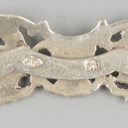 2-delig lot gespen zilver.
