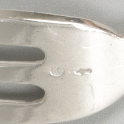 12-delige set taartvorkjes zilver.