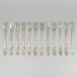 12-delige set taartvorkjes zilver.