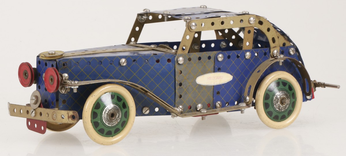 Meccano gebouwde auto