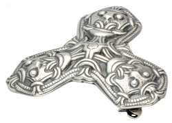 Sterling zilveren Viking broche door Noorse designer David Andersen.