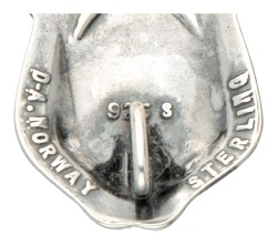 Sterling zilveren Viking broche door Noorse designer David Andersen.