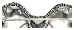 Sterling zilveren Viking broche door Noorse designer David Andersen.