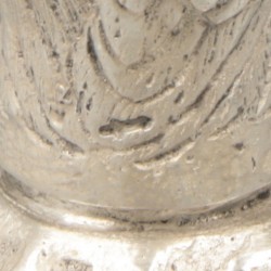 2-delige set zoutstrooiers zilver.