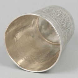 Drinkbeker zilver.