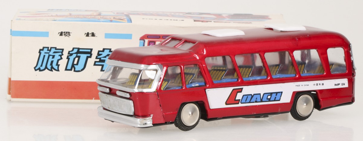 Blikken bus met frictiemotor