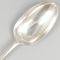 6-delige set dinerlepels zilver.