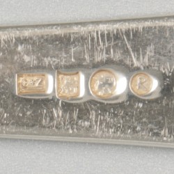6-delige set dinervorken Haags lofje zilver.
