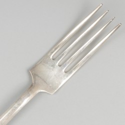 6-delige set dinervorken Haags lofje zilver.