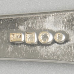 6-delige set dinerlepels Haags lofje zilver.