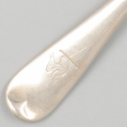 6-delige set ontbijtvorken zilver.