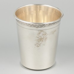 Drinkbeker zilver.