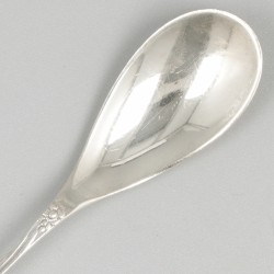 6-delige set koffie- / theelepels zilver.
