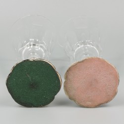 2-delige set wijnglazen zilver.