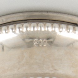 6-delige set vingerdoekringen zilver.