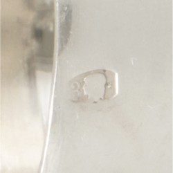 6-delige set likeurglaasjes zilver.