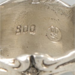 10-delige set vingerdoekringen zilver.