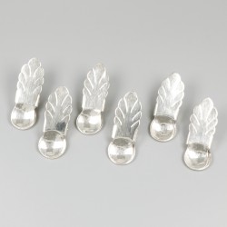 6-delige set tafelkleedklemmen zilver.