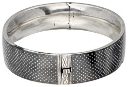 Antieke 835 zilveren niëllo bangle armband.