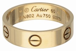 Cartier 'Love' 18 kt. geelgouden band ring.
