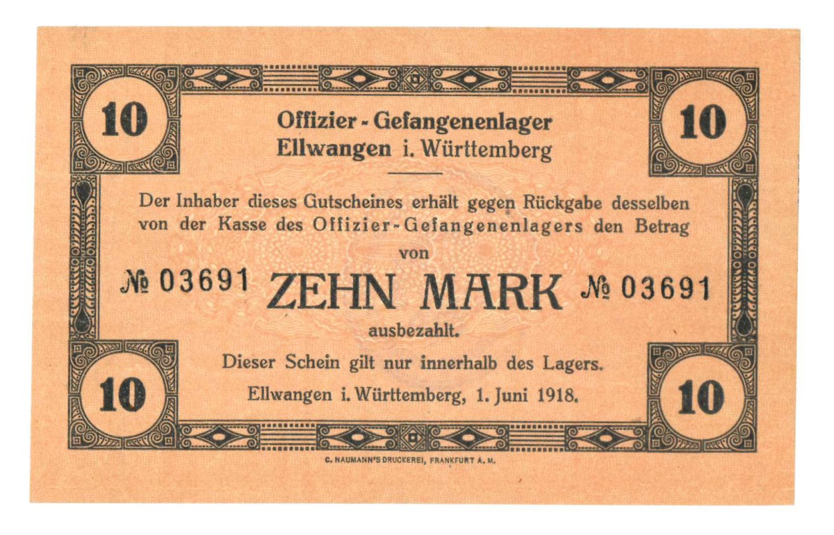 Germany. 10 mark. Notgeld. Type 1918. Type Württemberg. - UNC.