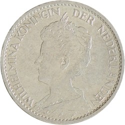 1 gulden. Wilhelmina. 1917. Zeer Fraai / Prachtig.