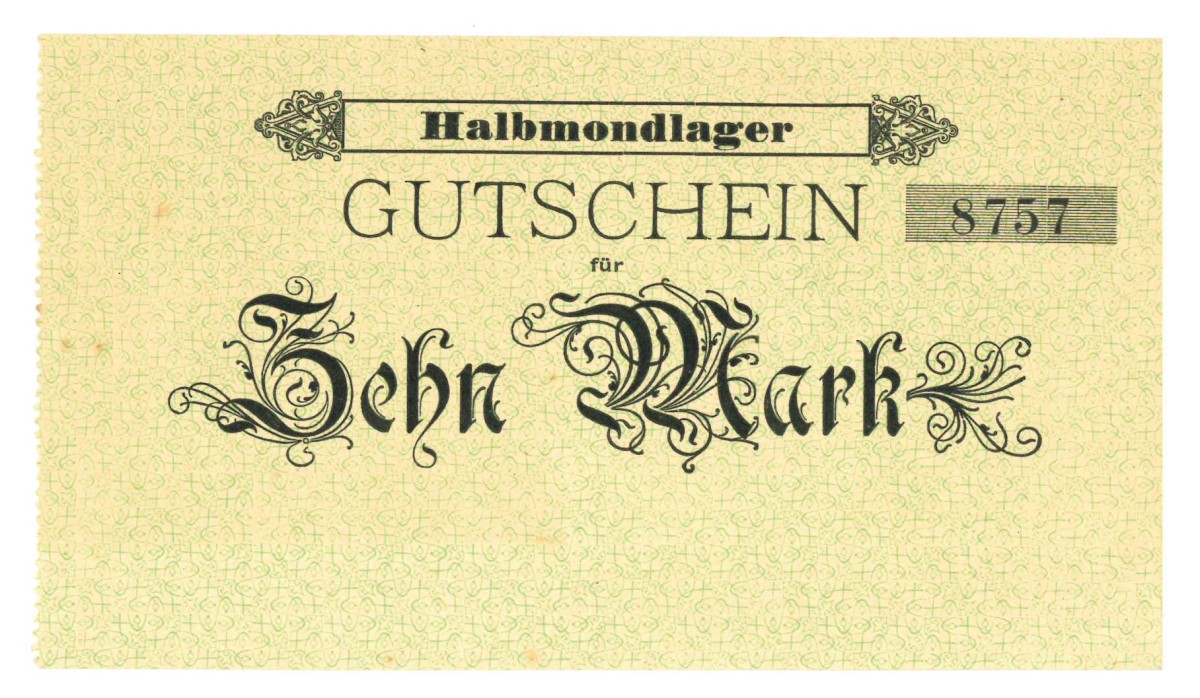 Germany. 10 mark. Banknote. Type ND. Type Halbmondlager. - UNC.
