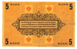 Germany. 5 mark. Banknote. Type ND. Type Münster. - Very fine -.